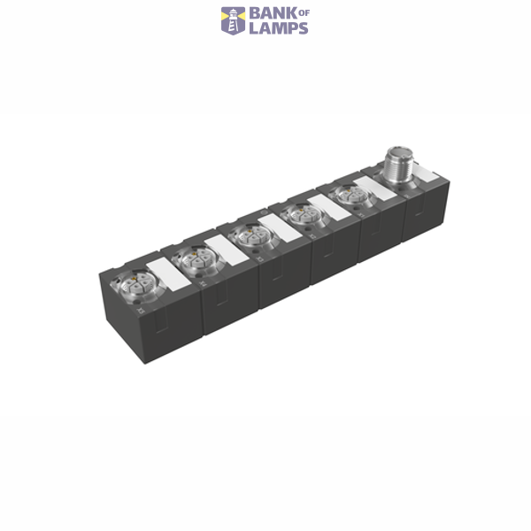PD IP67 power distribution, 5 ports, 2x16A / 24VDC - M12-L coded image 1