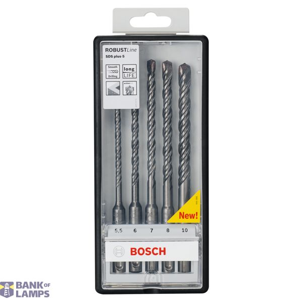 5-piece Robust Line SDS plus-5 hammer drill bit set 5.5 - 10 mm image 2