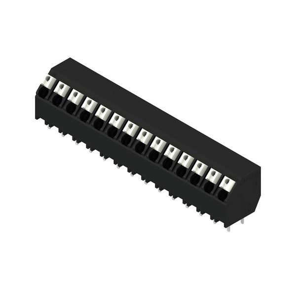 Printed circuit board terminals, 5.08 mm, Number of poles: 14, 135°, Solder pin length (l): 3.5 mm, black, PUSH IN with actuator, Clamping range, max. : 1.5 mm², Tube image 3