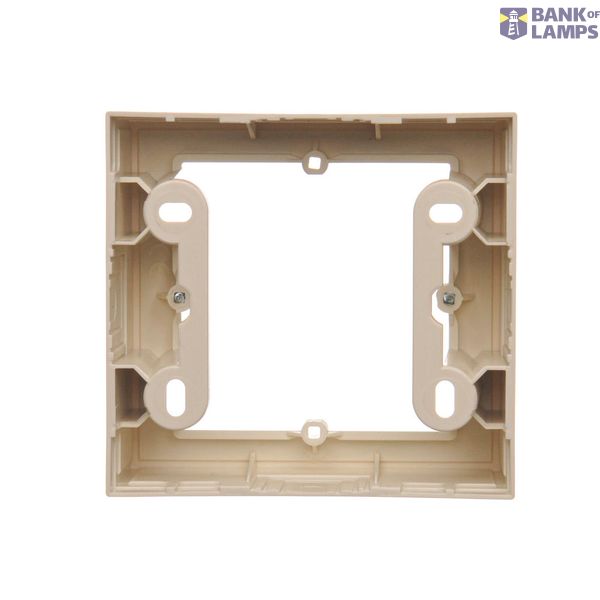 IP44 single socket outlet with frame seal - same color flap&frame, 16A, cream white/electro white image 1