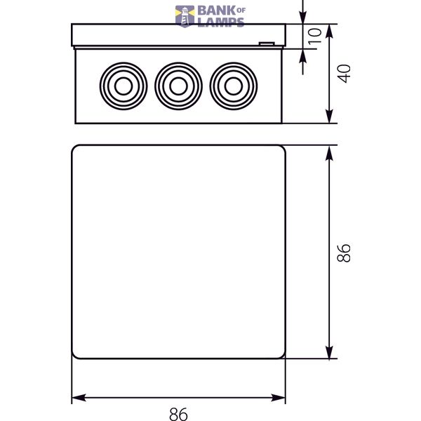 Installation surface Box VP-03-51, With terminals 1-4 mm², Lid click-clack, IP55 image 2