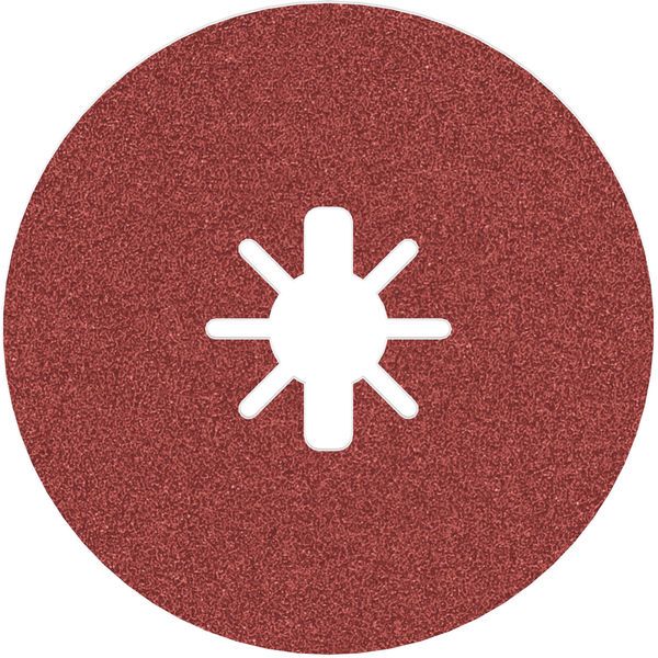 X-LOCK Fibre Disc, 125mm, G80, star hole, R780 Best for Metal + Inox image 1