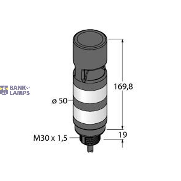 LED Signal Light Tower Light   TL50GRAOSI image 1