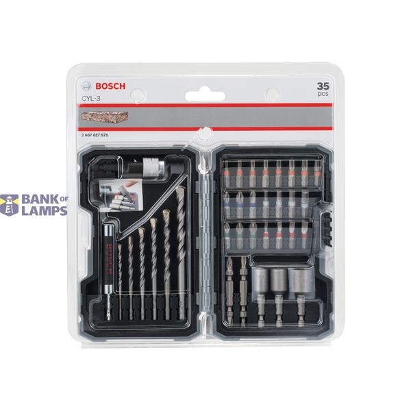 35-Piece Extra Hard Masonry Drill and Screwdriver Bit Set image 2