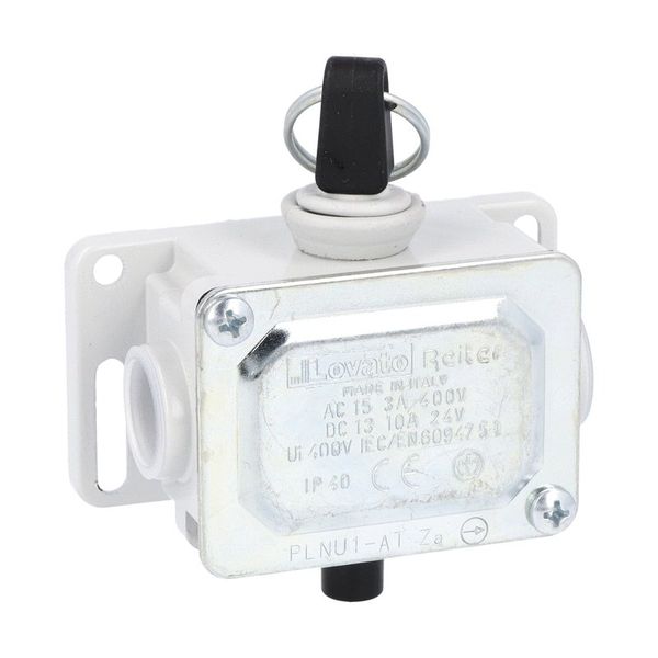 Rope-pull lever limit switch for normal stopping, without RESET button. Contacts 1NO+1NC. IP40. 10N operating force image 1