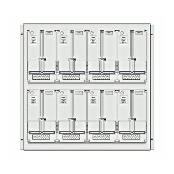 Meter box insert 2-rows, 8 meter boards / 19 Modul heights image 1