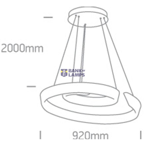 PENDANT LED 60W WW IP20 230V image 2