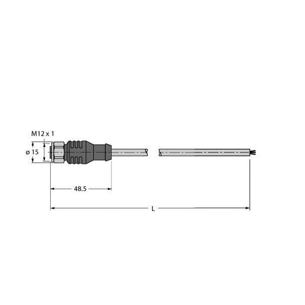 Fieldbus cable for fieldbus systems according to IEC61158-2, 4-pole   RKCV-FBY49BU-40M/5D image 1