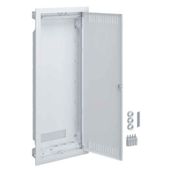 Multimedia distributor for Homeway, flush-mounted, 5-row, slotted sheet steel door image 1