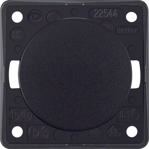 Intermediate switch, Integro - Design Flow/Pure, black glossy image 1