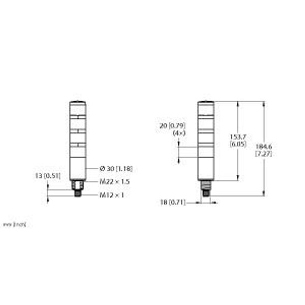 LED Signal Light Tower Light   TL30BBGYRXNXQD image 1