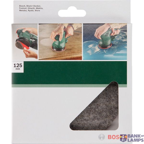 Polishing felt for random orbit sanders, 125 mm Hook-and-loop image 1