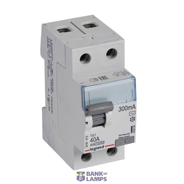 RCCB TX³ - 2P - 230 V~ - 300 mA - 40 A - AC type - do not accept auxiliaries image 2