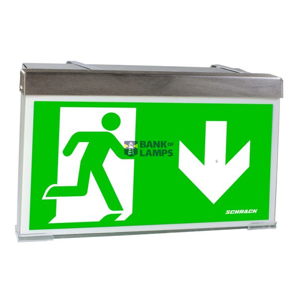 Emerg.lum. VM LED 3h 230V AC self contr. wall recessed mount image 1
