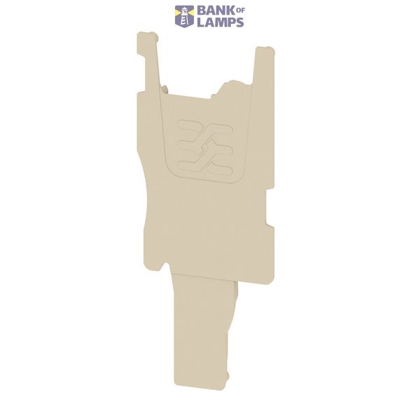 End plate for terminals, dark beige, Height: 16.5 mm, Width: 0.55 mm,  image 1