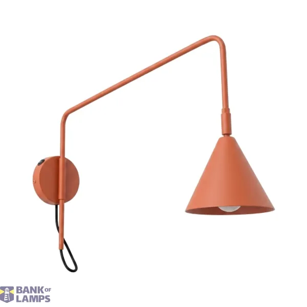 Wall lamp NOX 1 red ochre with a switch image 1