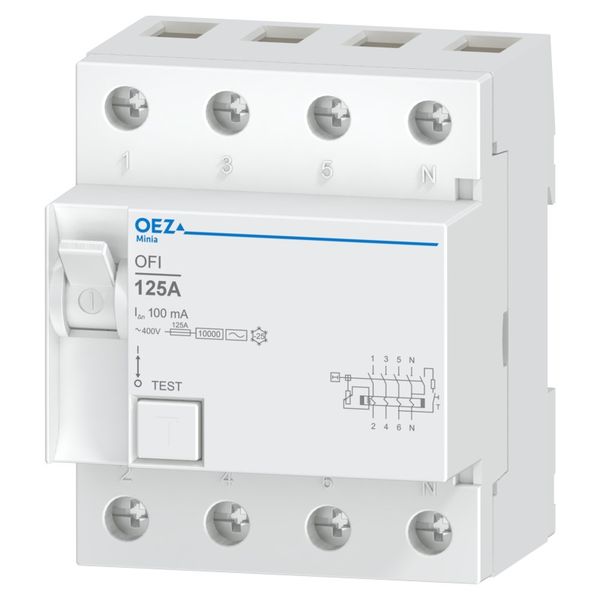 Residual current circuit breaker OFI-125-4-100AC image 1
