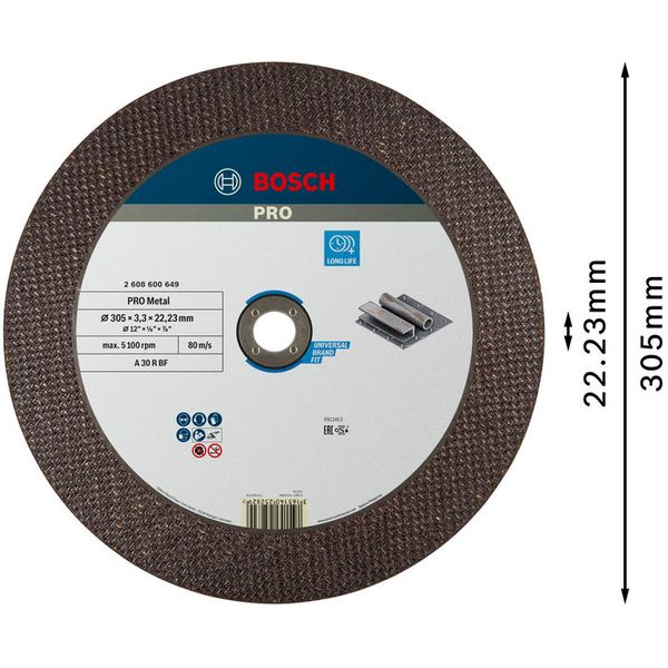 Expert for Metal straight cutting disc A 30 R BF, 300 mm, 3,2 mm image 2