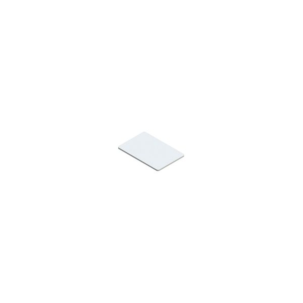 Label for VE PT label holder, rectangular 18x27 mm thickness 0.8 mm, gloss aluminium colour RAL 9006 without marking image 1
