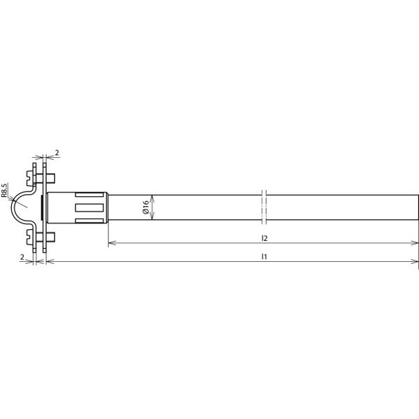 DEHNiso spacer f. Rd 16mm L 515mm without fixing element image 2