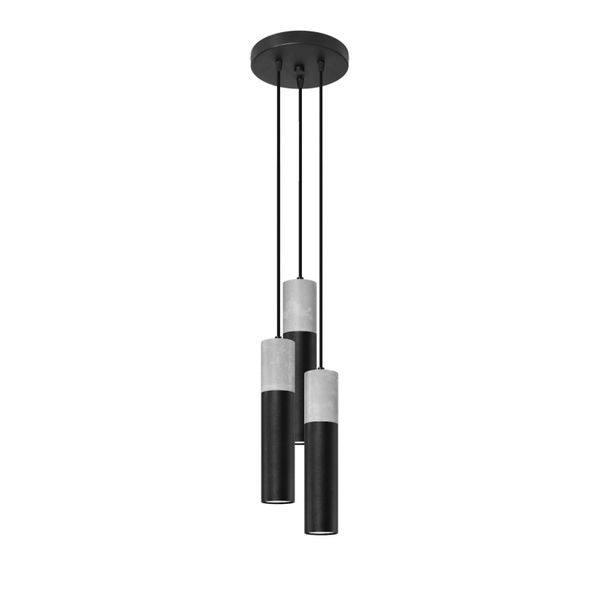 HANGING LAMP BORGIO 3P BLACK GU10 3X40W IP20 image 1