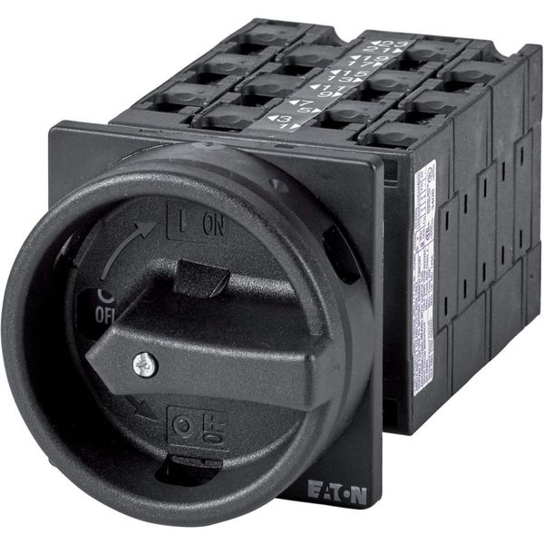 T3-6-8348/EA/SVB-SW Main switch, T3, 32 A, flush mounting, 6 contact unit(s), 12-pole, STOP function, With black rotary handle and locking ring image 3