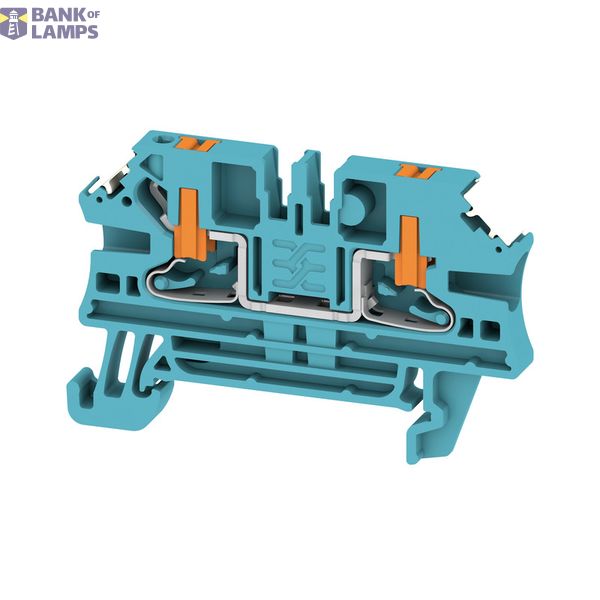 Feed-through terminal block, PUSH IN, blue, 2.5 mm², 24 A, 800 V, Numb image 1