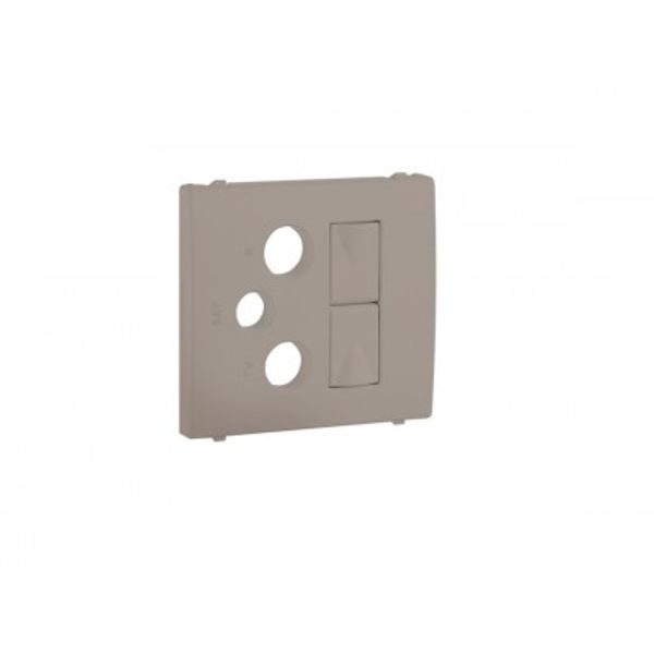 COV F/R-TV-SAT-2XRJ45 CAT6 UTP MULT SOC PLAT image 1