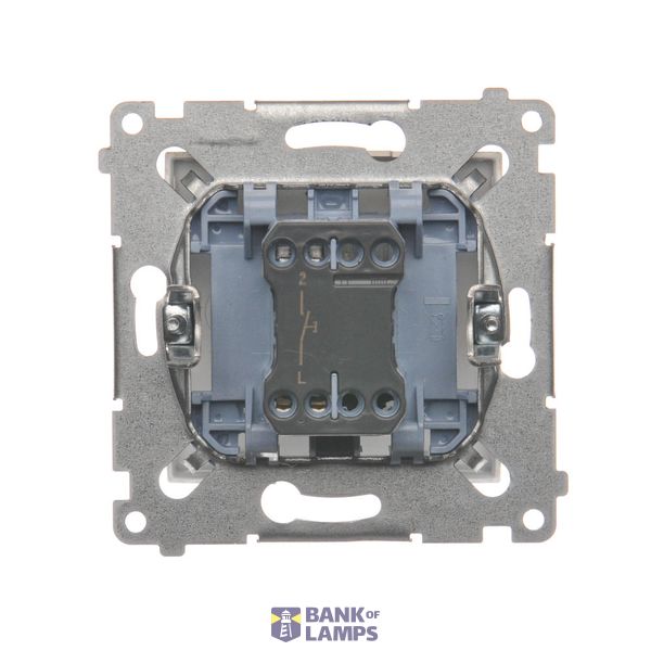 Two-way switch illuminated, LED not replaceable Color: blue, (module), 10AX, quick connection, white image 1