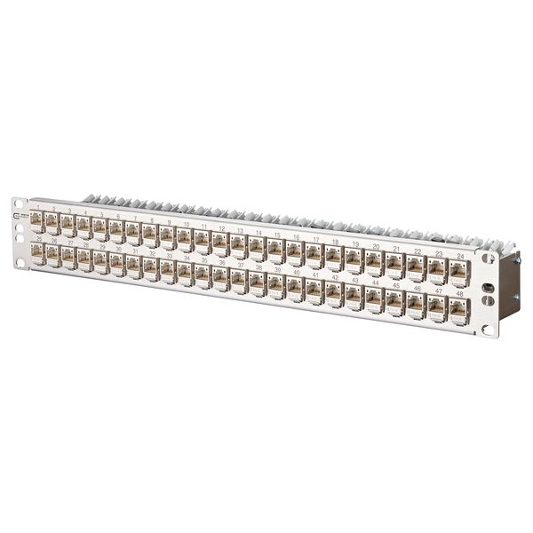 C6Amodul 48 port 180°M 1.5RU stainless steel image 2