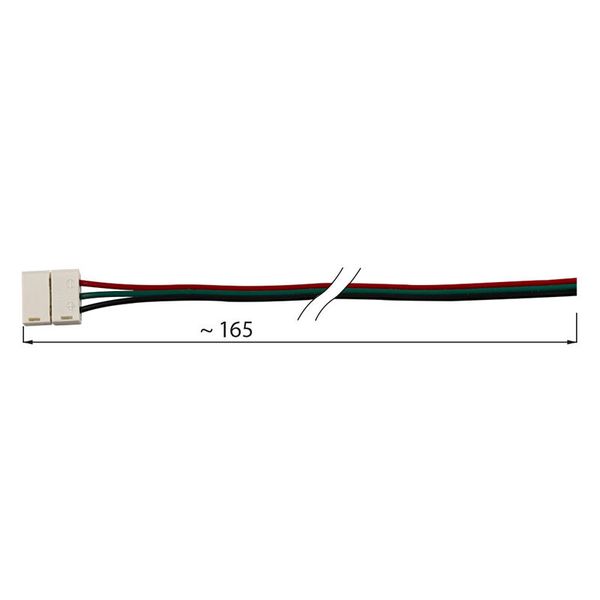 Connection connector for double white LED strips 10 mm, 3 pins image 1