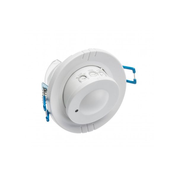 Microwave motion detector CM-15, AC220-240V, 50/60Hz, 360°, IP20, compatible with LED, recessed, white image 1