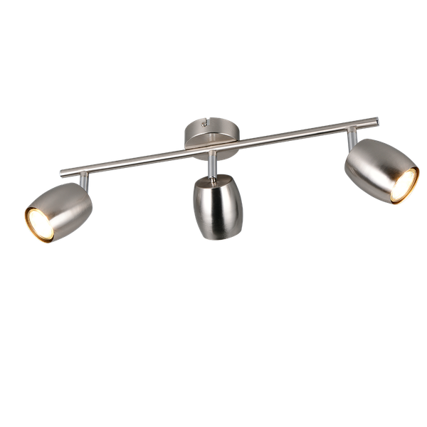 Nancy spotlight 3-pc GU10 brushed steel image 1