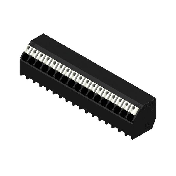 Printed circuit board terminals, 3.50 mm, Number of poles: 17, 135°, Solder pin length (l): 1.5 mm, black, PUSH IN with actuator, Clamping range, max. : 1.5 mm², Tube image 1