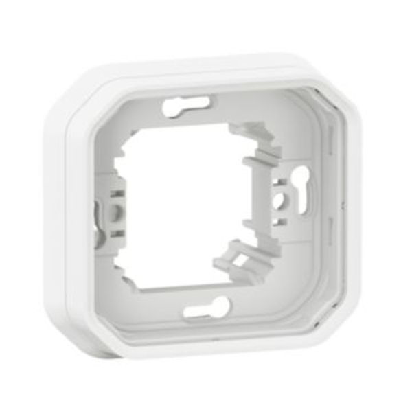 PLEXO 1 GANG FLUSH MOUNTING SUPPORT FRAME - WHITE image 1