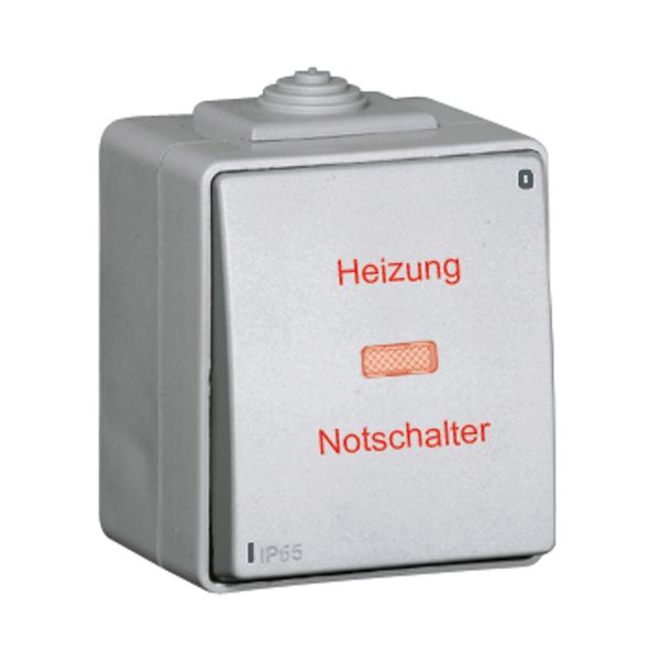 TWO-POLE SWITCH WITH "HEIZUNG NOTSCHALTER" GR image 1