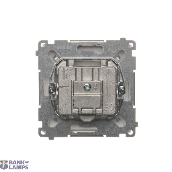 Double socket with earthing and shutters, satin, metallized, 16A image 1