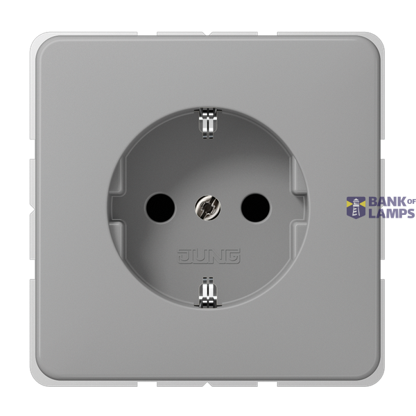SCHUKO socket, 16 A 250 V ~, Duroplast, CD series, grey image 1