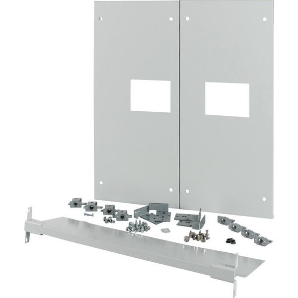 XM2N43F06C-XMV Front plate, 2xNZM4, 3p, fixed with mechanical interlock, W=600mm, grey image 2