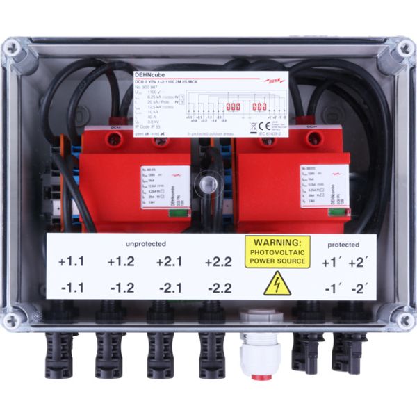 T1+2 junction box, IP65 encl. f. PV sys. image 1