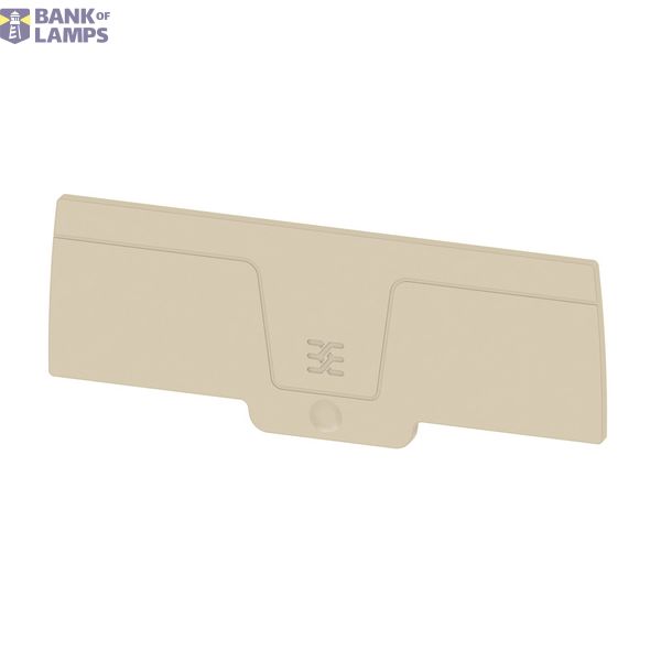 End plate for terminals, dark beige, Height: 100.3 mm, Width: 2.1 mm,  image 1