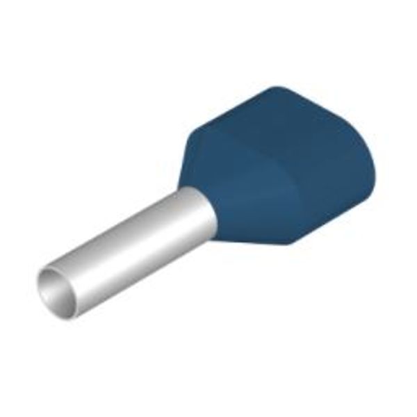 Wire-end ferrule, Twin wire-end ferrule, 13 mm, 10 mm, blue image 2
