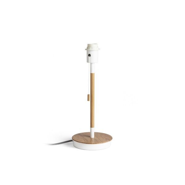 KEITH table base with USB white beech 230V LED E27 15W image 1