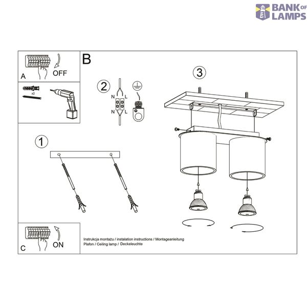 SPOT ORBIS 2 GREY GU10 2X40W IP20 image 8