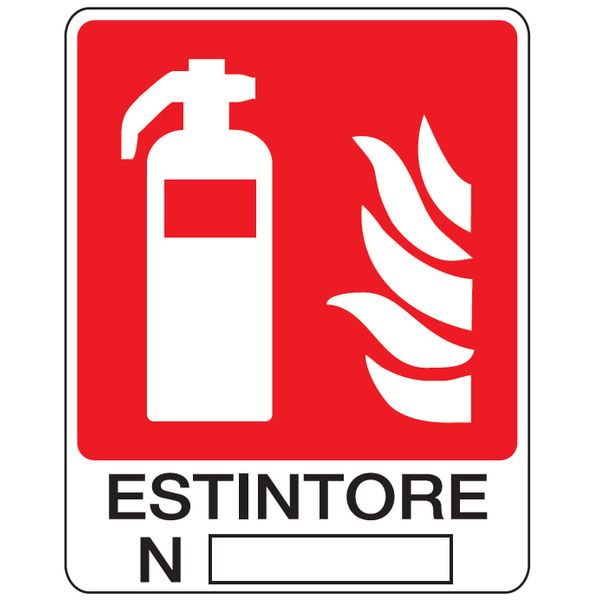 Fire sign - Al - Dimensions: 120x150 mm image 1