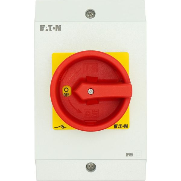 T3-4-8344/I2/SVB Main switch, T3, 32 A, surface mounting, 4 contact unit(s), 8-pole, Emergency switching off function, With red rotary handle and yellow locking ring, image 21