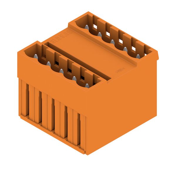PCB plug-in connector, male header, closed side, THT solder connection, 5.08 mm, Number of poles: 10, 180°, Solder pin length (l): 3.2 mm, tinned, orange, Box image 3