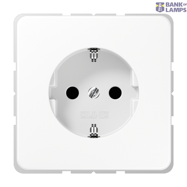 SCHUKO socket, 16 A 250 V ~, thermoplastic, CD series, alpine white image 1
