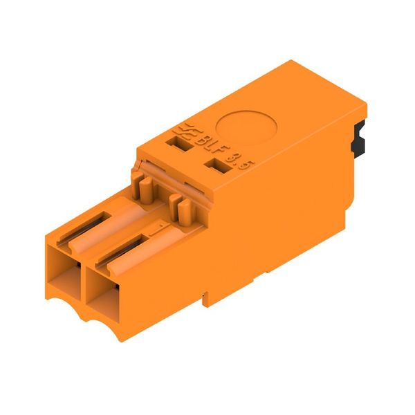 PCB plug-in connector, female plug, 3.50 mm, Number of poles: 2, 180°, PUSH IN with actuator, Clamping range, max. : 1.5 mm², Box image 1