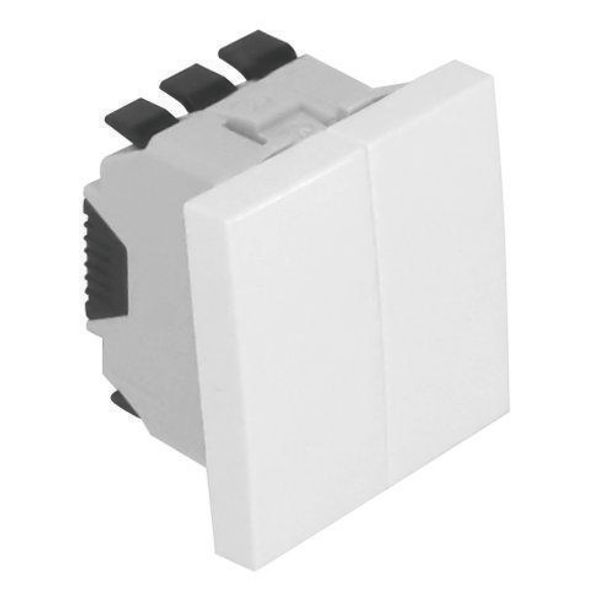ROCKER PUSH-BUTTON/TWO-WAY SWITCH-2 MOD WHITE image 1